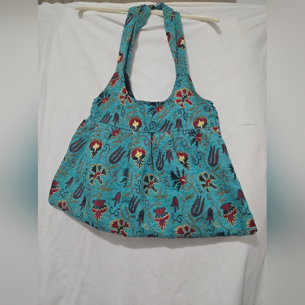 NAKKASH FABRIC BAG BLUE, TEAL, RED, MUSTARD COLORS